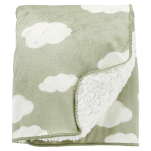 Cobertor bebê fleece nuvens verde | Carter's